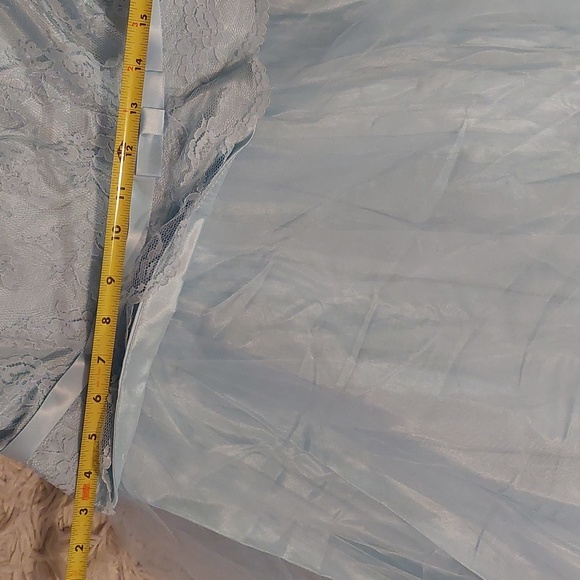 NWT Baby Blue Strapless Tulle Princess Ball Gown Wedding Prom Gala Opera - Picture 11 of 11